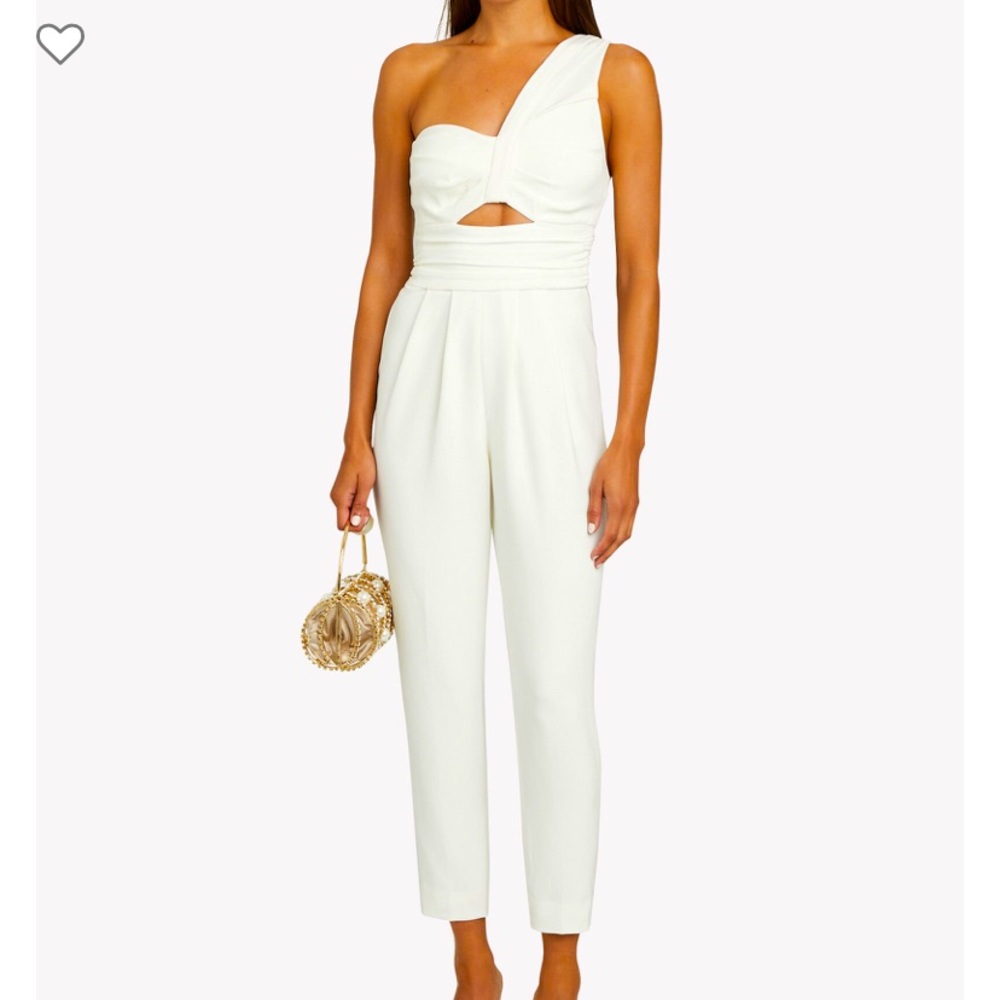 NWT A.L.C Athena Cropped One-Shoulder White Ju…